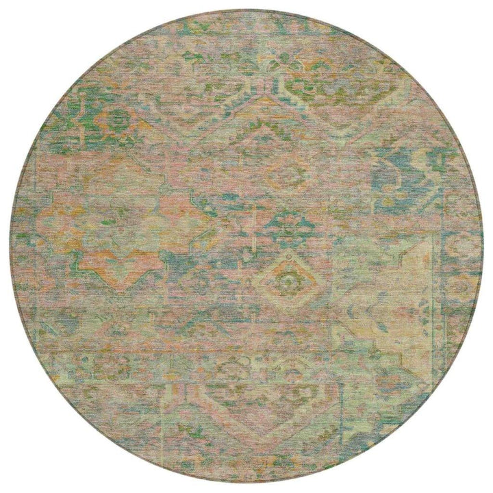 Aelain Green Washable Indoor - Outdoor Rug - LOOMLAN - LOOMLAN Rugs - Outdoor Rugs