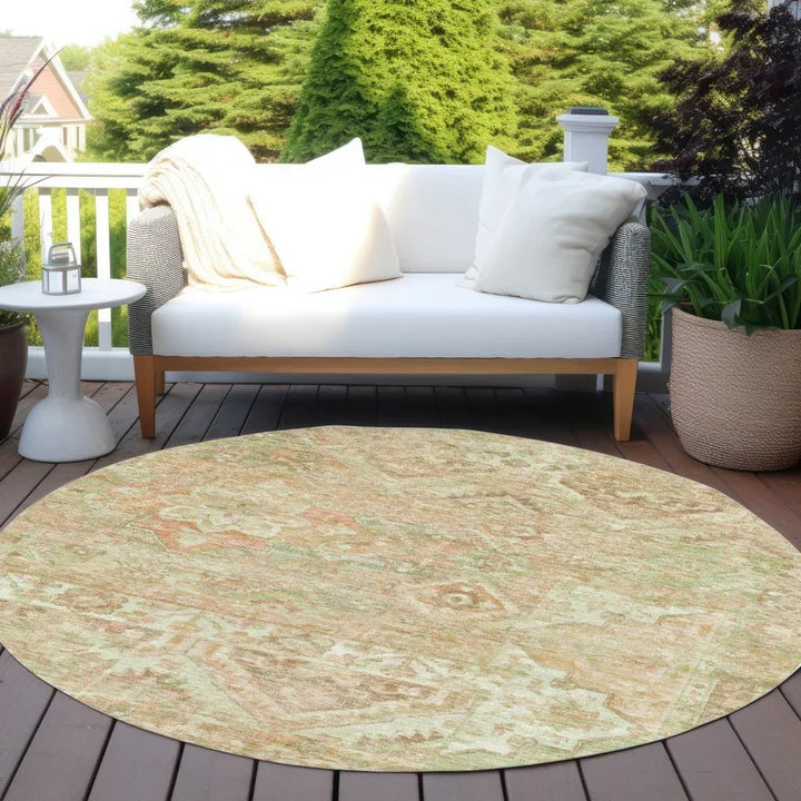 Aelain Orange Washable Indoor - Outdoor Rug - LOOMLAN - LOOMLAN Rugs - Outdoor Rugs