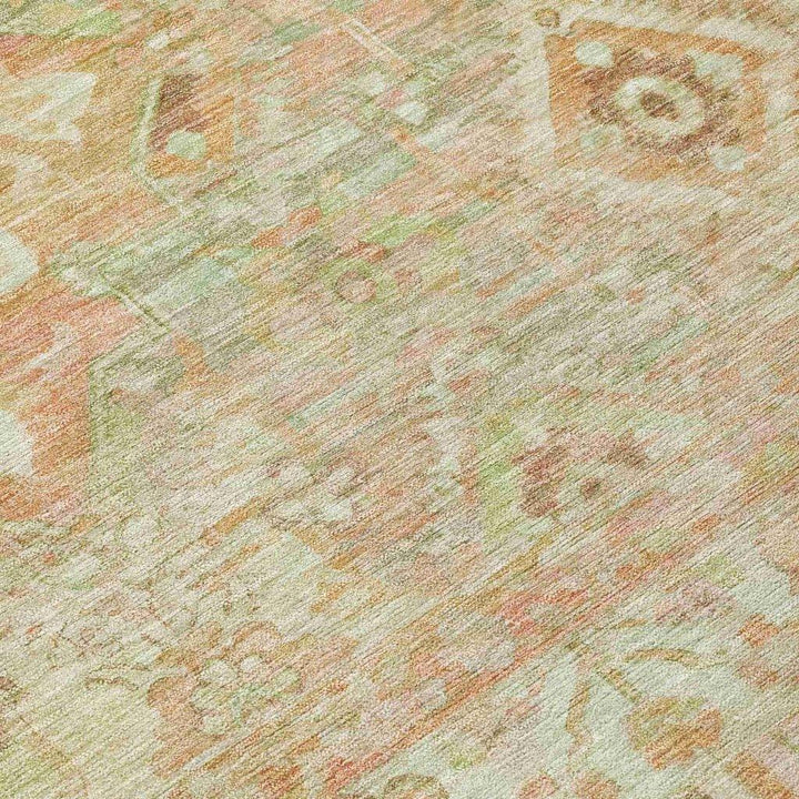 Aelain Orange Washable Indoor - Outdoor Rug - LOOMLAN - LOOMLAN Rugs - Outdoor Rugs