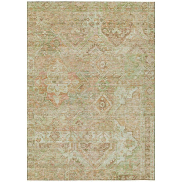 Aelain Orange Washable Indoor - Outdoor Rug - LOOMLAN - LOOMLAN Rugs - Outdoor Rugs