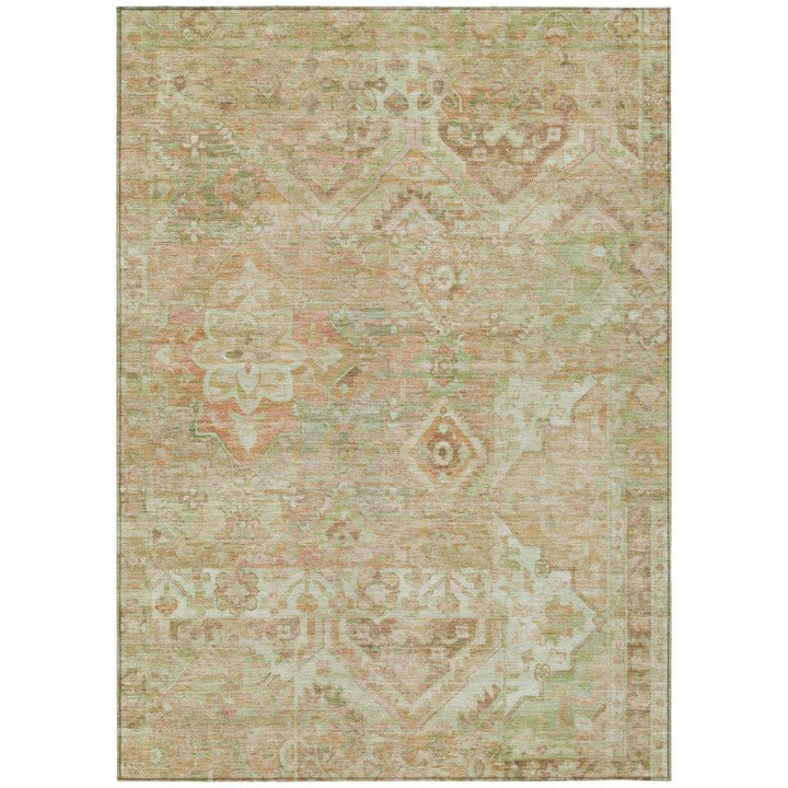 Aelain Orange Washable Indoor - Outdoor Rug - LOOMLAN - LOOMLAN Rugs - Outdoor Rugs