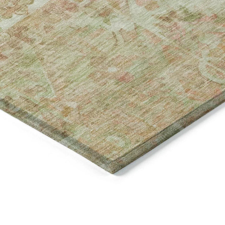 Aelain Orange Washable Indoor - Outdoor Rug - LOOMLAN - LOOMLAN Rugs - Outdoor Rugs