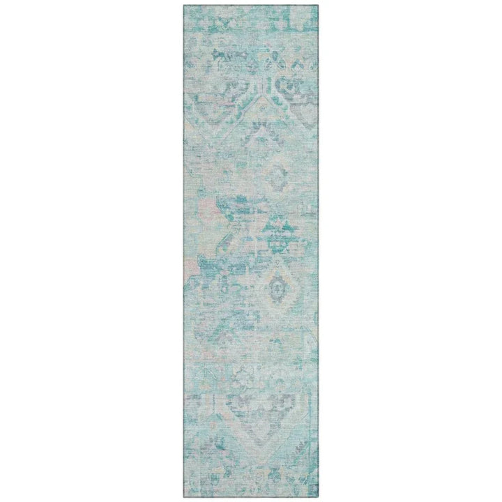 Aelain Teal Washable Indoor - Outdoor Rug - LOOMLAN - LOOMLAN Rugs - Outdoor Rugs