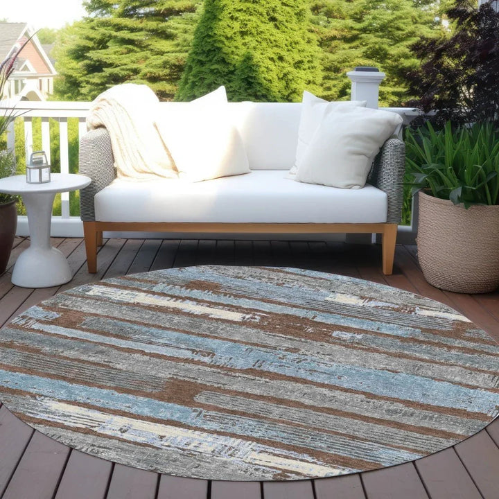 Aelaris Chocolate Washable Indoor - Outdoor Rug - LOOMLAN - LOOMLAN Rugs - Outdoor Rugs