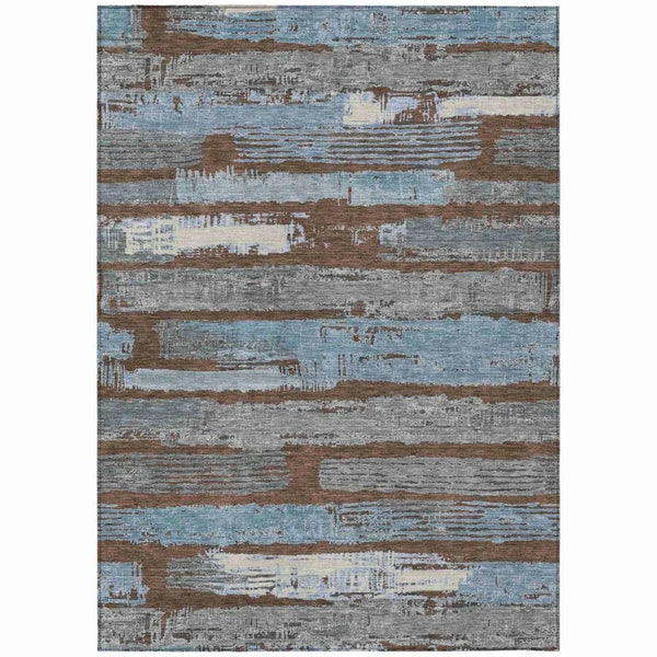 Aelaris Chocolate Washable Indoor - Outdoor Rug - LOOMLAN - LOOMLAN Rugs - Outdoor Rugs