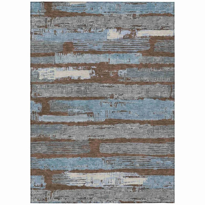 Aelaris Chocolate Washable Indoor - Outdoor Rug - LOOMLAN - LOOMLAN Rugs - Outdoor Rugs