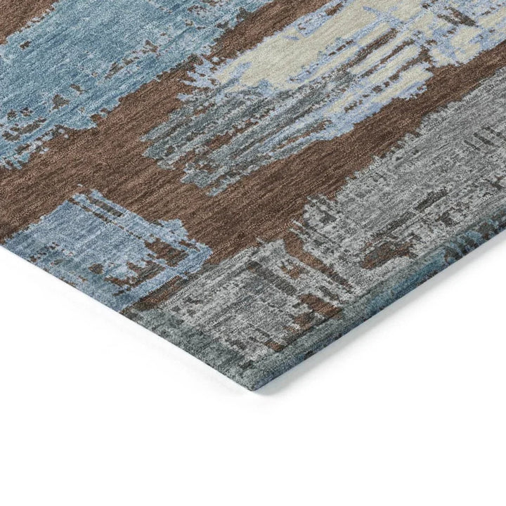 Aelaris Chocolate Washable Indoor - Outdoor Rug - LOOMLAN - LOOMLAN Rugs - Outdoor Rugs