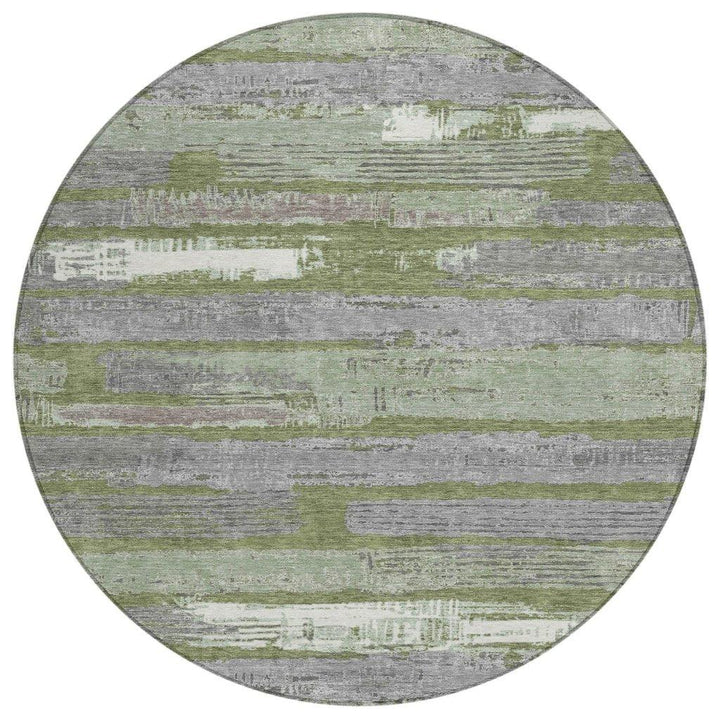 Aelaris Green Washable Indoor - Outdoor Rug - LOOMLAN - LOOMLAN Rugs - Outdoor Rugs