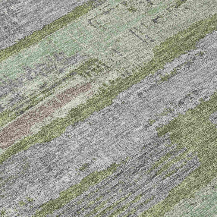 Aelaris Green Washable Indoor - Outdoor Rug - LOOMLAN - LOOMLAN Rugs - Outdoor Rugs