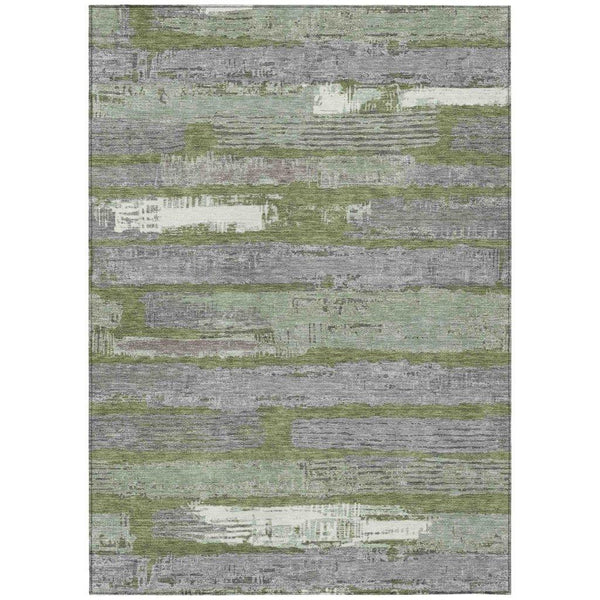 Aelaris Green Washable Indoor - Outdoor Rug - LOOMLAN - LOOMLAN Rugs - Outdoor Rugs