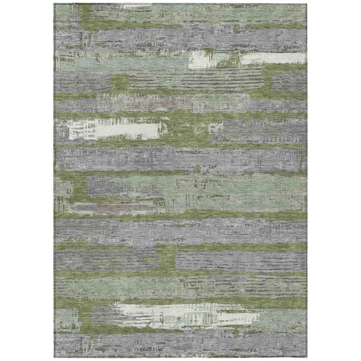Aelaris Green Washable Indoor - Outdoor Rug - LOOMLAN - LOOMLAN Rugs - Outdoor Rugs