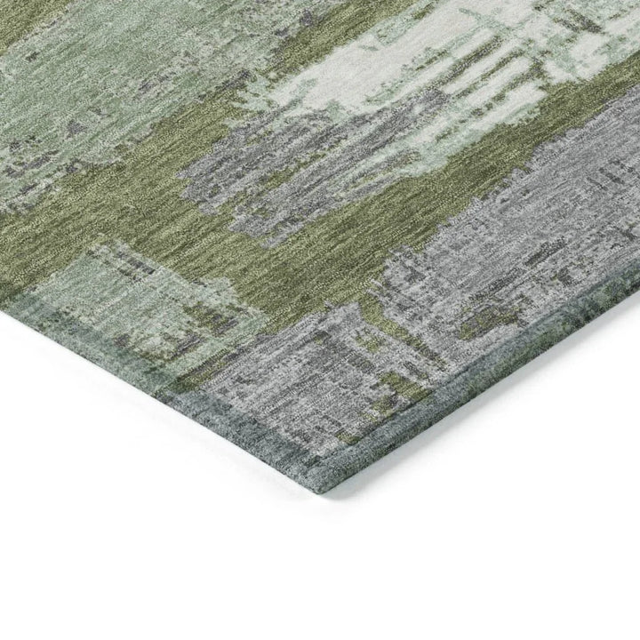 Aelaris Green Washable Indoor - Outdoor Rug - LOOMLAN - LOOMLAN Rugs - Outdoor Rugs