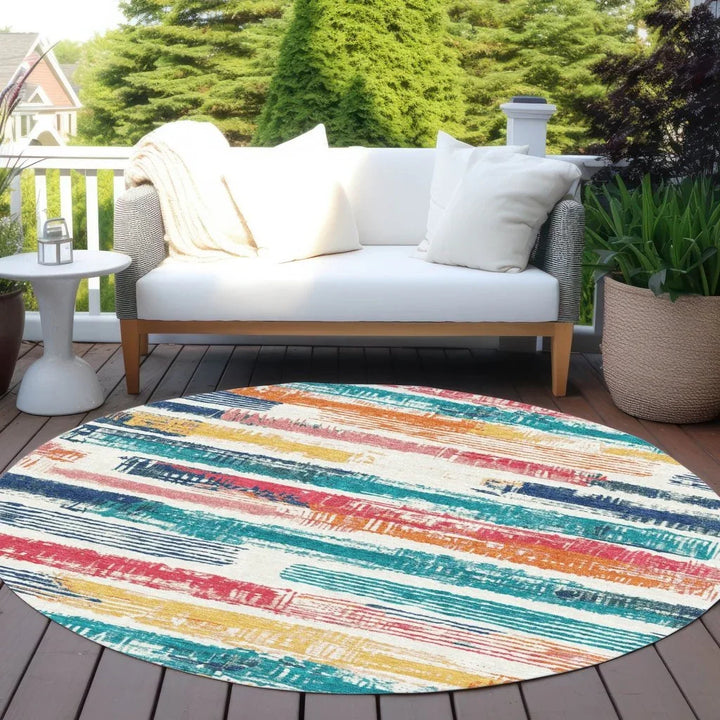 Aelaris Ivory Washable Indoor - Outdoor Rug - LOOMLAN - LOOMLAN Rugs - Outdoor Rugs