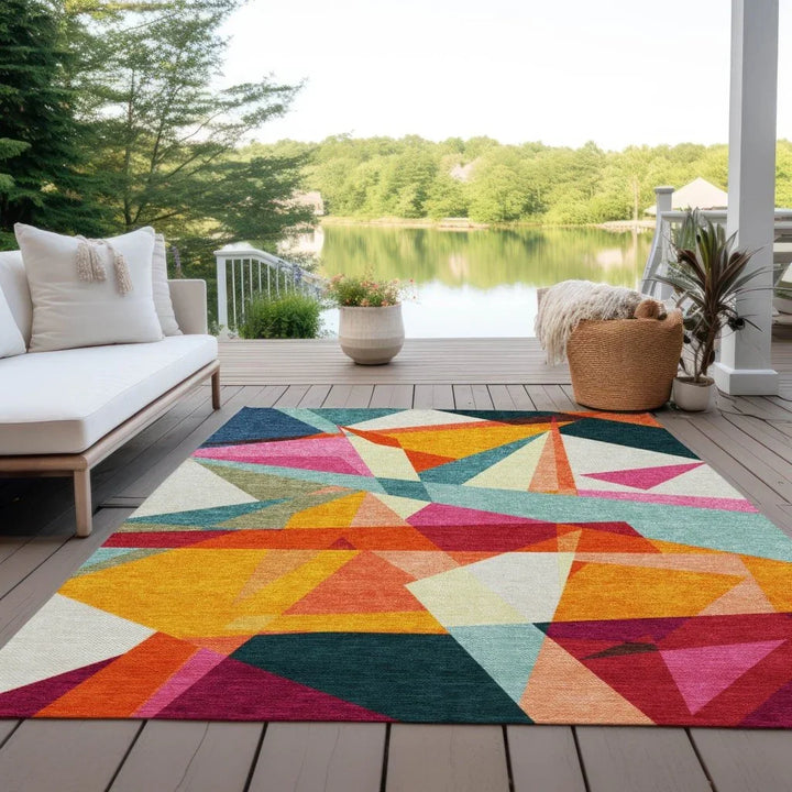 Aelas Ivory Washable Indoor - Outdoor Rug - LOOMLAN - LOOMLAN Rugs - Outdoor Rugs