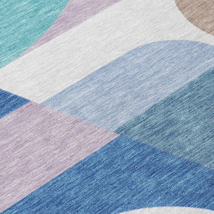 Aeleth Blue Washable Indoor - Outdoor Rug - LOOMLAN - LOOMLAN Rugs - Outdoor Rugs