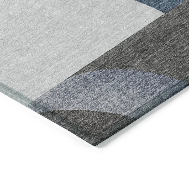 Aeleth Gray Washable Indoor - Outdoor Rug - LOOMLAN - LOOMLAN Rugs - Outdoor Rugs