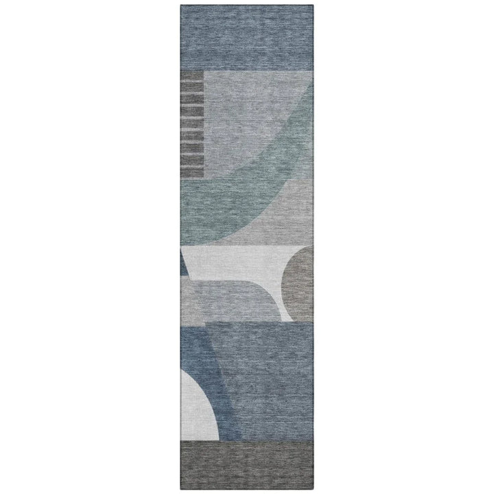 Aeleth Gray Washable Indoor - Outdoor Rug - LOOMLAN - LOOMLAN Rugs - Outdoor Rugs