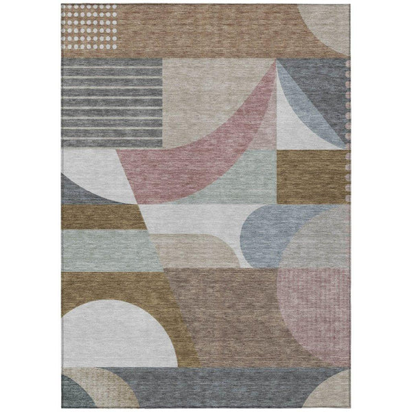 Aeleth Mocha Washable Indoor - Outdoor Rug - LOOMLAN - LOOMLAN Rugs - Outdoor Rugs