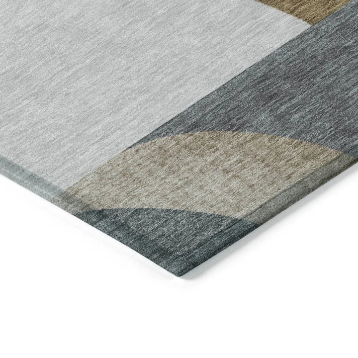 Aeleth Mocha Washable Indoor - Outdoor Rug - LOOMLAN - LOOMLAN Rugs - Outdoor Rugs