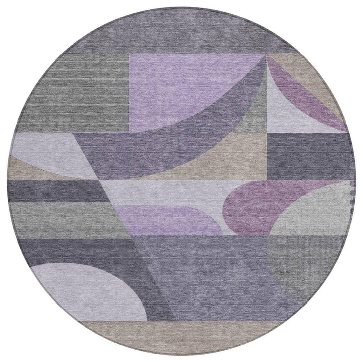 Aeleth Purple Washable Indoor - Outdoor Rug - LOOMLAN - LOOMLAN Rugs - Outdoor Rugs