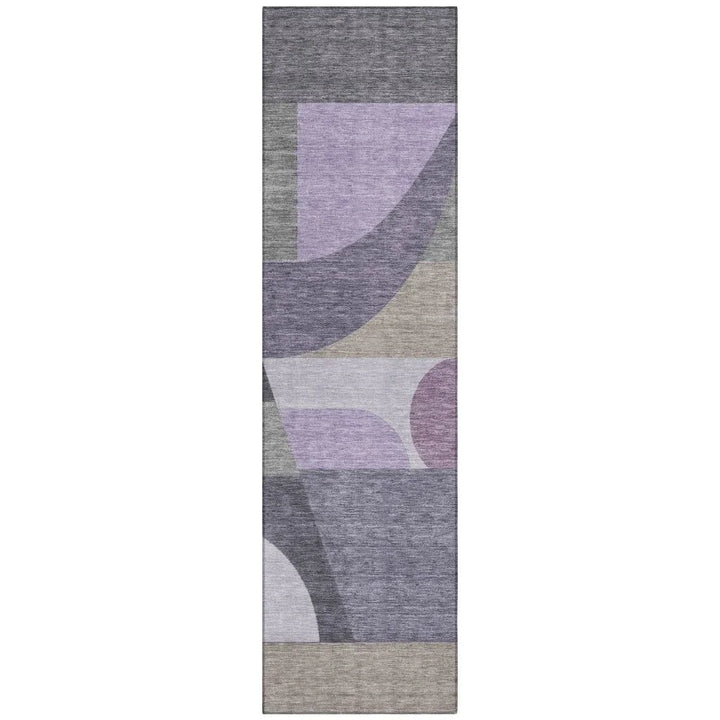 Aeleth Purple Washable Indoor - Outdoor Rug - LOOMLAN - LOOMLAN Rugs - Outdoor Rugs