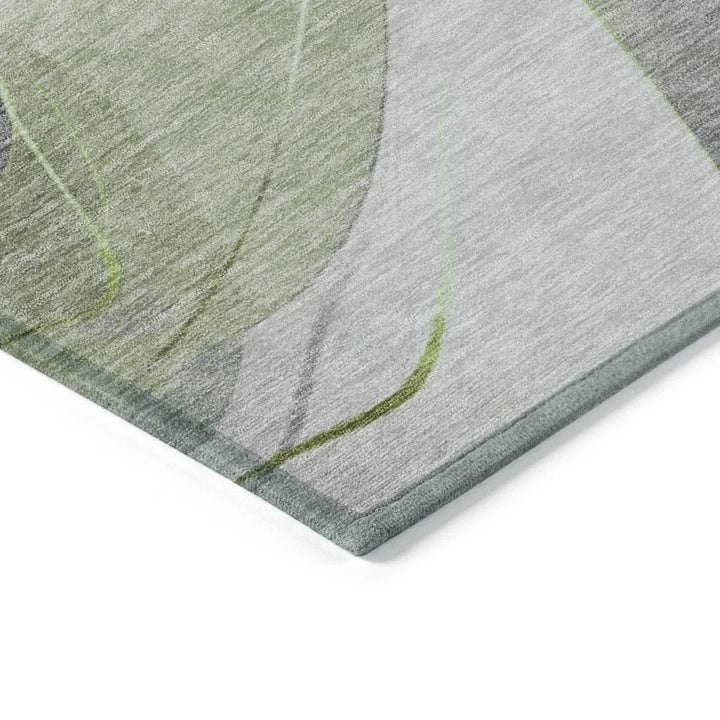 Aelien Green Washable Indoor - Outdoor Rug - LOOMLAN - LOOMLAN Rugs - Outdoor Rugs
