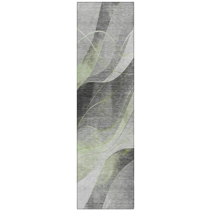 Aelien Green Washable Indoor - Outdoor Rug - LOOMLAN - LOOMLAN Rugs - Outdoor Rugs