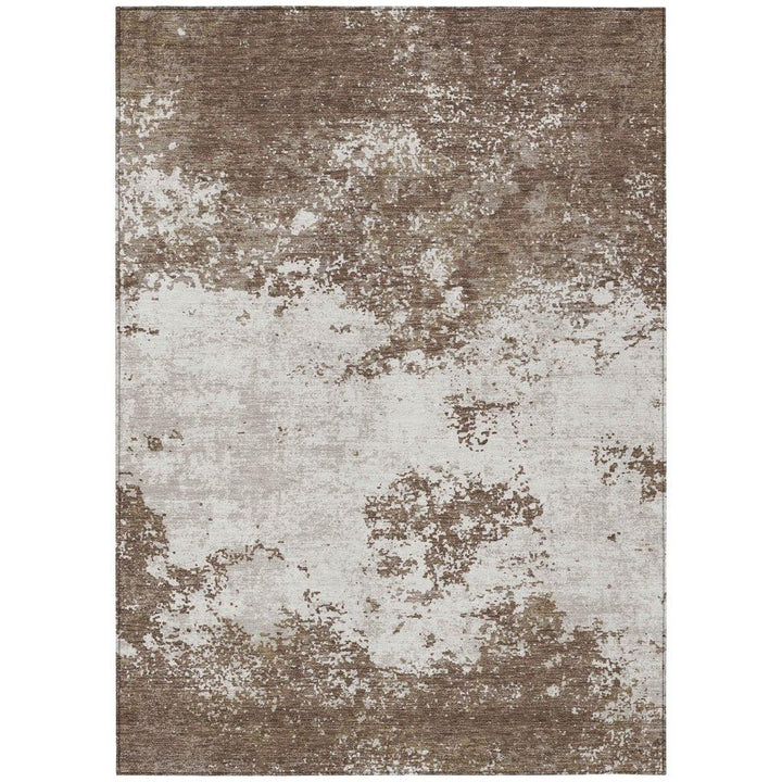 Aera Brown Washable Indoor-Outdoor Rug-Outdoor Rugs-LOOMLAN Rugs-2'6" x 3'10"-LOOMLAN