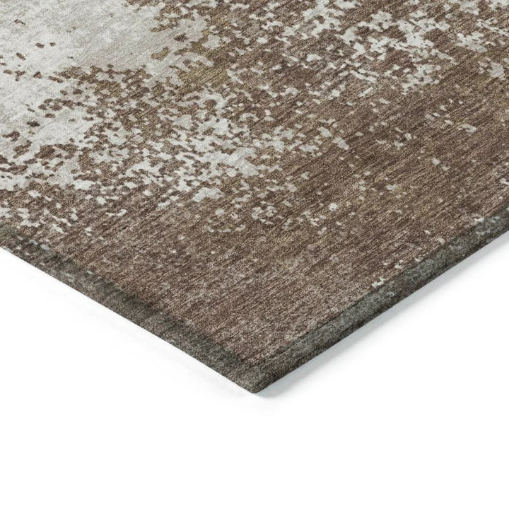 Aera Brown Washable Indoor-Outdoor Rug-Outdoor Rugs-LOOMLAN Rugs-LOOMLAN