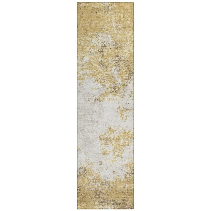 Aera Gold Washable Indoor-Outdoor Rug-Outdoor Rugs-LOOMLAN Rugs-2'3" x 7'6"-LOOMLAN