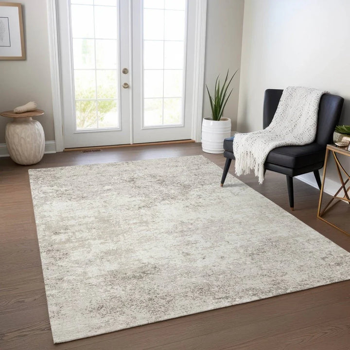Aera Ivory Washable Indoor-Outdoor Rug-Outdoor Rugs-LOOMLAN Rugs-LOOMLAN