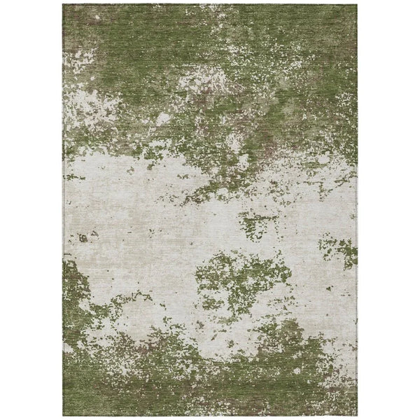 Aera Olive Washable Indoor-Outdoor Rug-Outdoor Rugs-LOOMLAN Rugs-2'6" x 3'10"-LOOMLAN