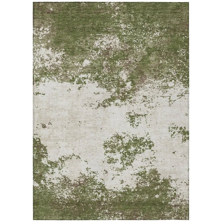 Aera Olive Washable Indoor-Outdoor Rug-Outdoor Rugs-LOOMLAN Rugs-2'6" x 3'10"-LOOMLAN