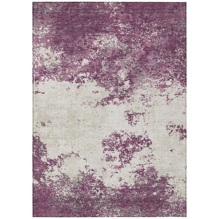 Aera Purple Washable Indoor-Outdoor Rug-Outdoor Rugs-LOOMLAN Rugs-2'6" x 3'10"-LOOMLAN