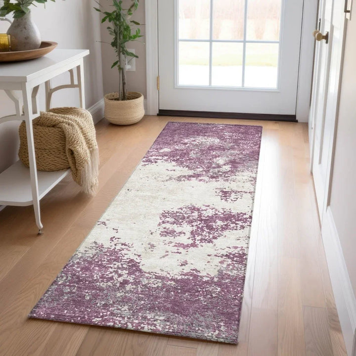 Aera Purple Washable Indoor-Outdoor Rug-Outdoor Rugs-LOOMLAN Rugs-LOOMLAN