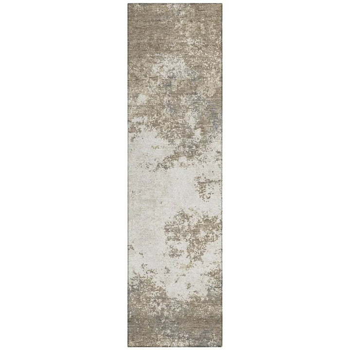 Aera Taupe Washable Indoor-Outdoor Rug-Outdoor Rugs-LOOMLAN Rugs-2'3" x 7'6"-LOOMLAN