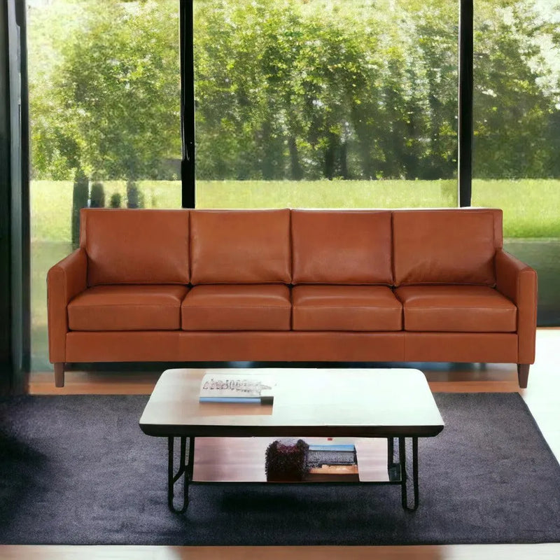 Aero Top Grain 4 Seat Leather Sofa Sofas & Loveseats LOOMLAN By One For Victory