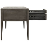 Africa Desk Mahogany Wood Desk With Drawers-Home Office Desks-Noir-LOOMLAN