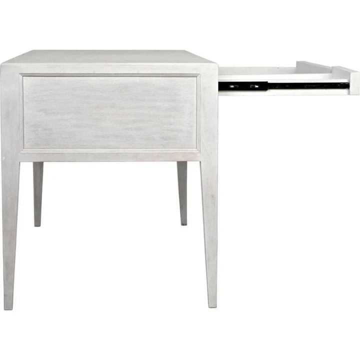 Africa With Drawers Wooden Desk-Home Office Desks-Noir-LOOMLAN