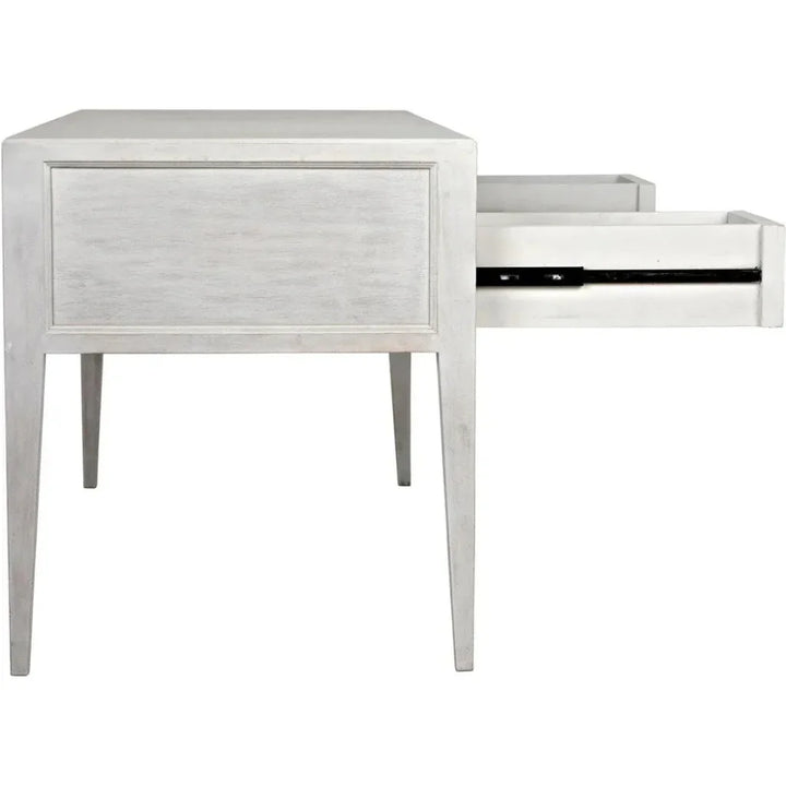 Africa With Drawers Wooden Desk-Home Office Desks-Noir-LOOMLAN