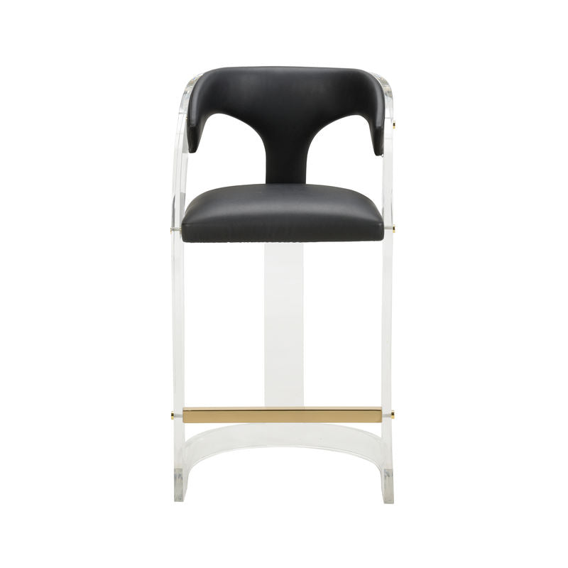 After Midnight Clear Acrylic Frame Bar Stool-Bar Stools-Wildwood-LOOMLAN