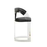 After Midnight Clear Acrylic Frame Bar Stool-Bar Stools-Wildwood-LOOMLAN