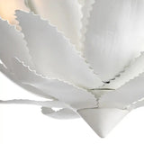 Agave 9-Light White Chandelier-Chandeliers-Currey & Co-LOOMLAN