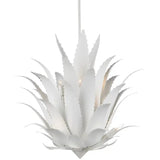 Agave 9-Light White Chandelier-Chandeliers-Currey & Co-LOOMLAN