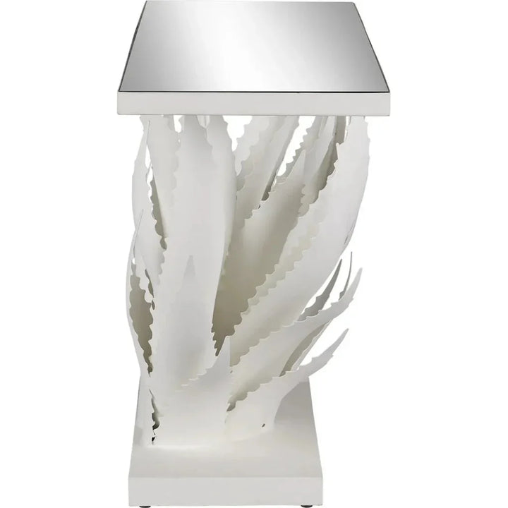 Agave White Console Table - LOOMLAN - Currey & Co - Console Tables