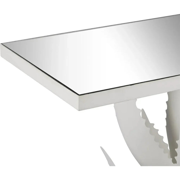 Agave White Console Table - LOOMLAN - Currey & Co - Console Tables