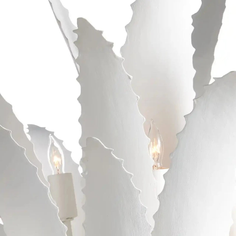 Agave 9-Light White Chandelier