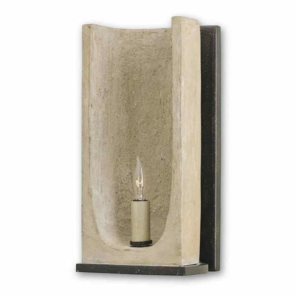 Aged Steel Portland Rowland Wall Sconce Wall Sconces LOOMLAN By Currey & Co