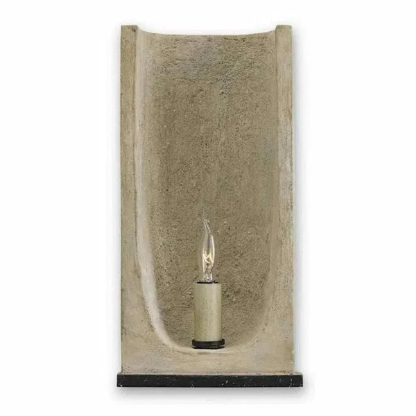 Aged Steel Portland Rowland Wall Sconce - LOOMLAN - Currey & Co - Wall Sconces
