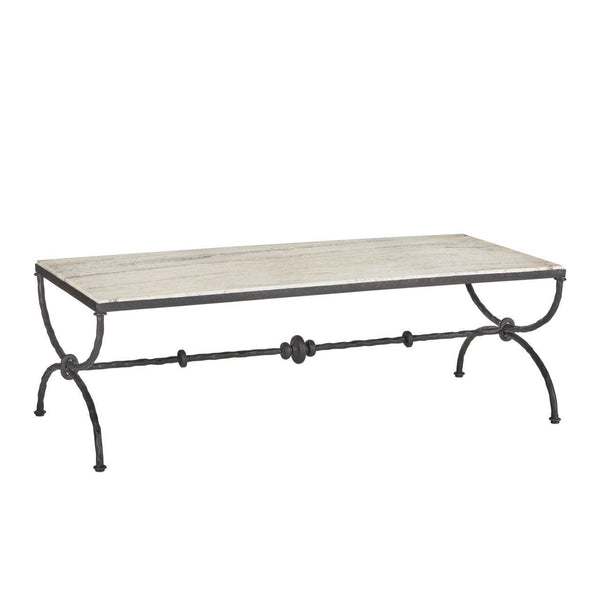 Agora White Travertine Top Cocktail Table